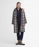 Iris Tartan Waterproof Jacket - Navy Check - 14